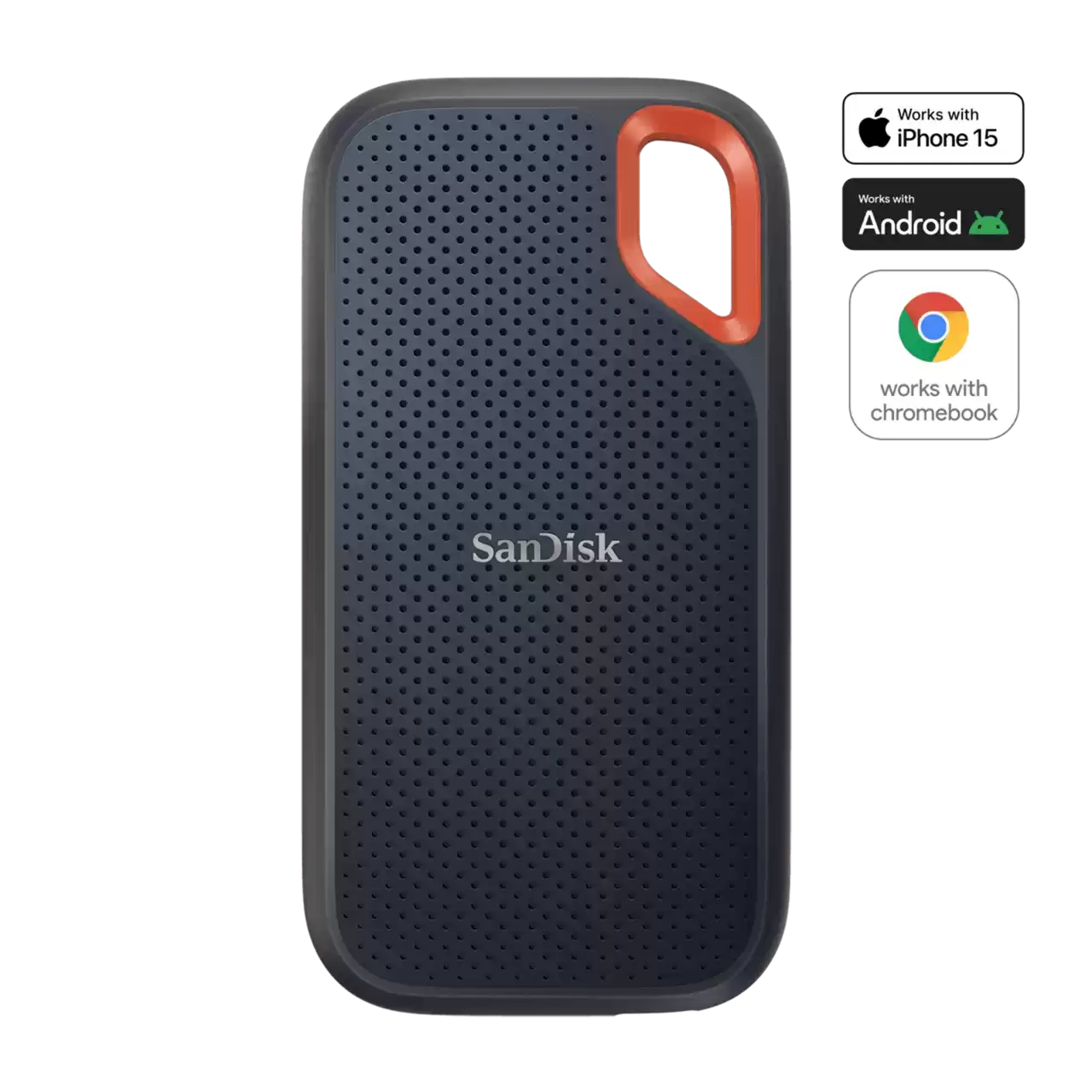 extreme-usb-3-2-ssd-front.png.wd SanDisk Extreme Portable SSD - 1TB (Black) 1050MB/s - Image 1